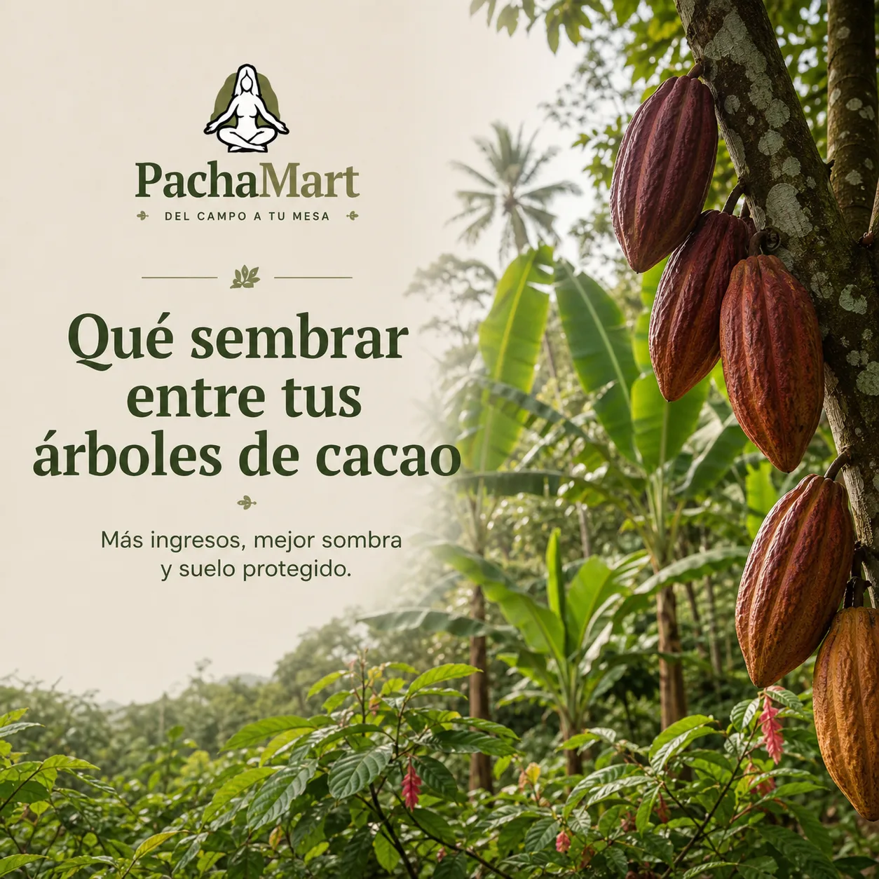 Qué sembrar entre tus árboles de cacao para maximizar la rentabilidad de tus tierras
